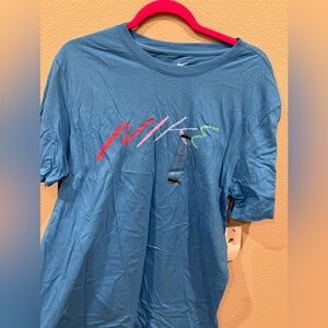 Nike Multicolor Logo Blue Men's Tee